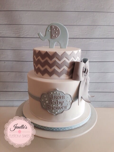 Elephant Baby Shower Cake