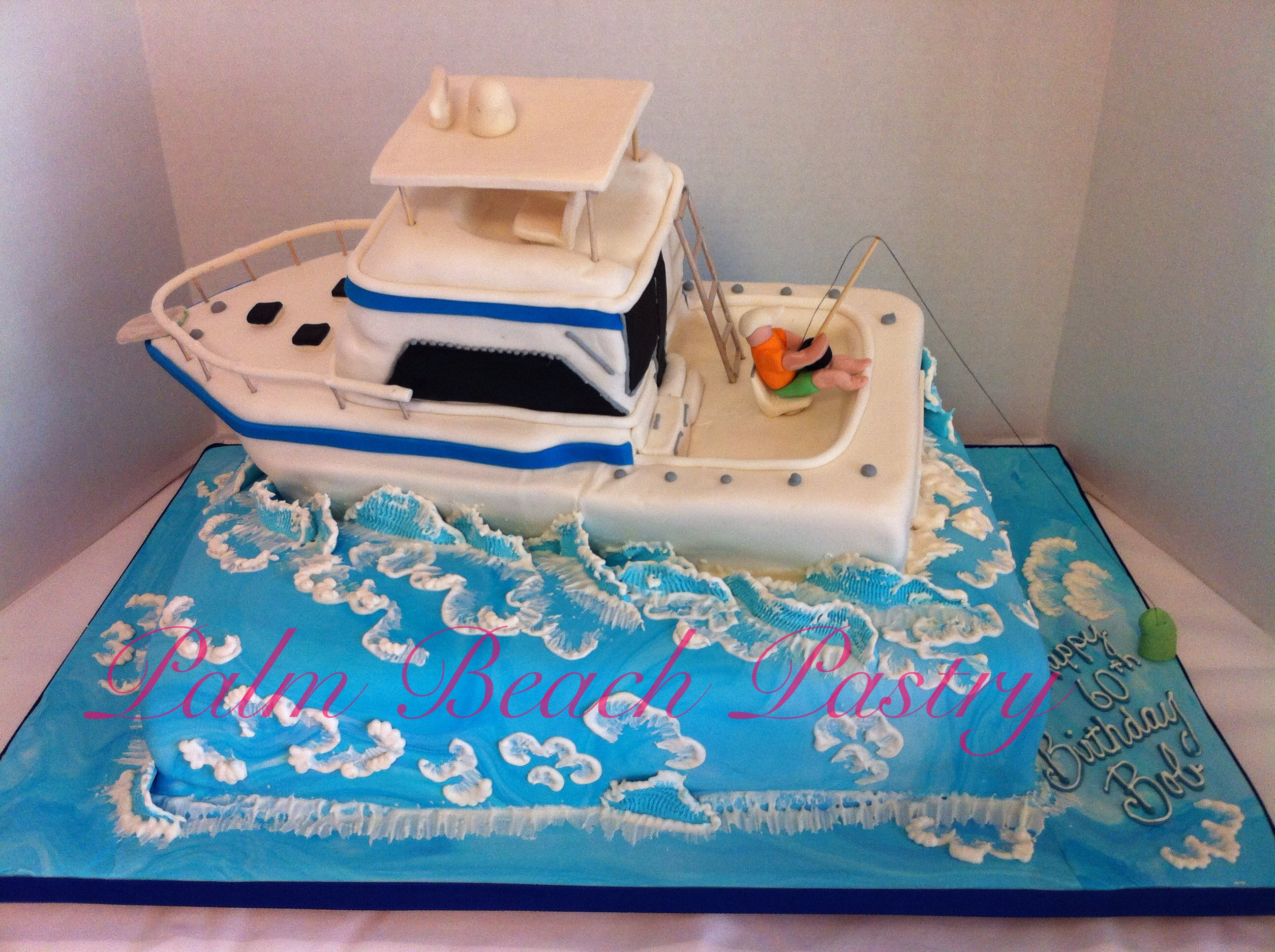 Fishing Boat Birthday Cake