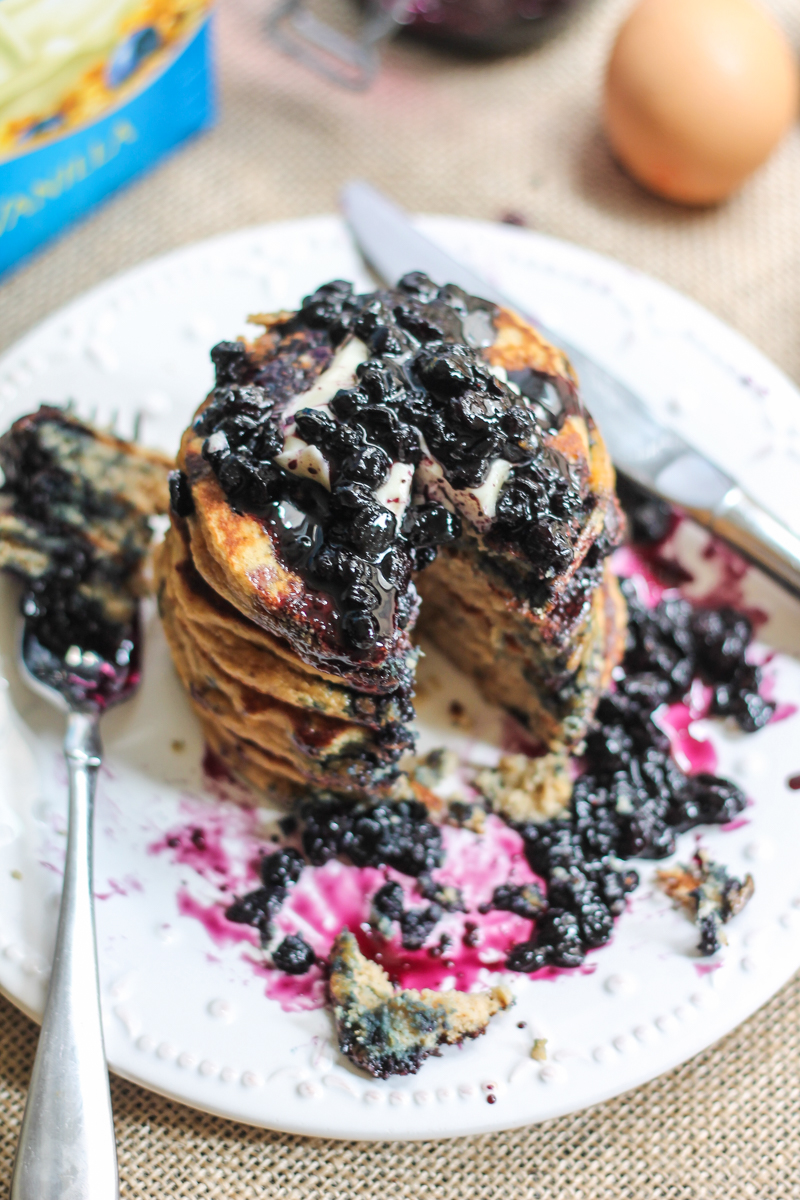 Fluffy Blueberry Pancakes Paleo