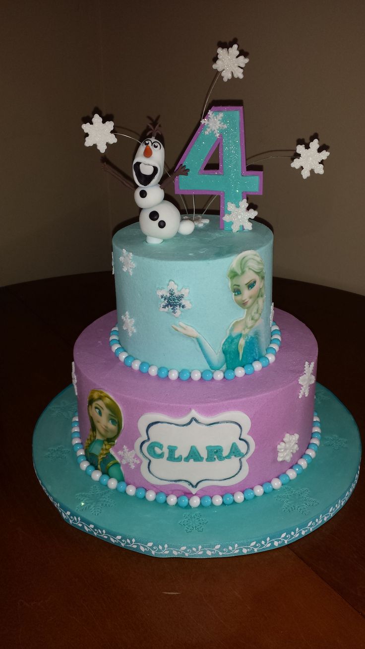 Frozen Themed Birthday Cake