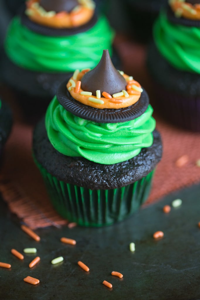 Fun Halloween Witch Cupcakes