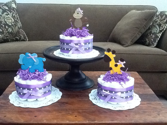 8 Photos of Purple Monkey Baby Shower Cakes