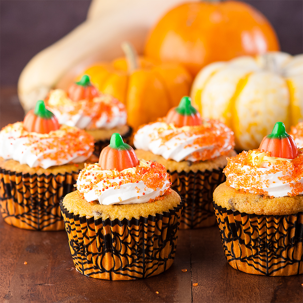 Halloween Pumpkin Cupcakes