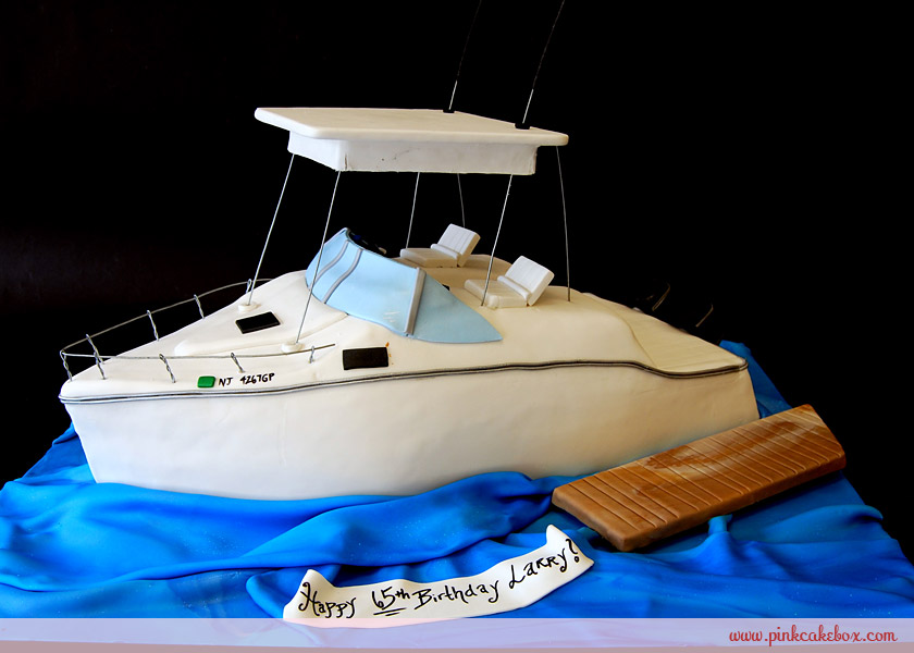 Happy Birthday Boat Cake