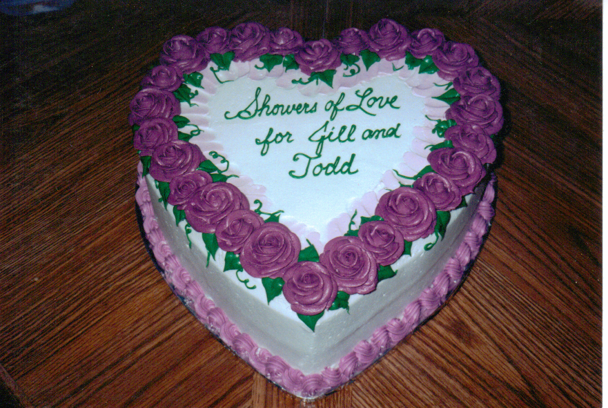 Heart Shaped Cake with Flowers