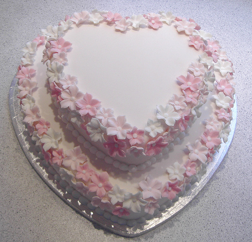 Heart Shaped Wedding Cake