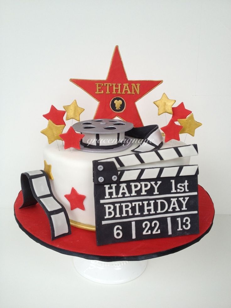 Hollywood Themed Birthday Cake