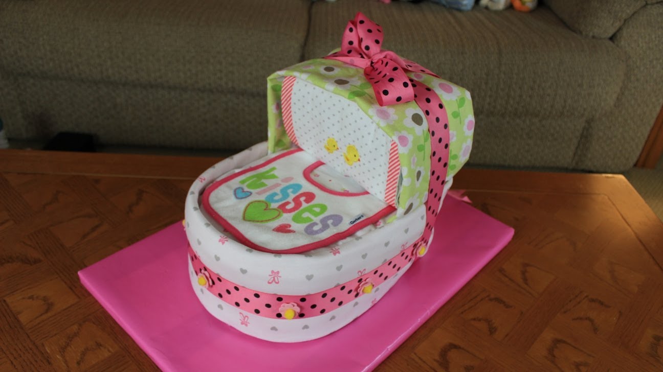 How to Make Baby Diaper Bassinet Cake