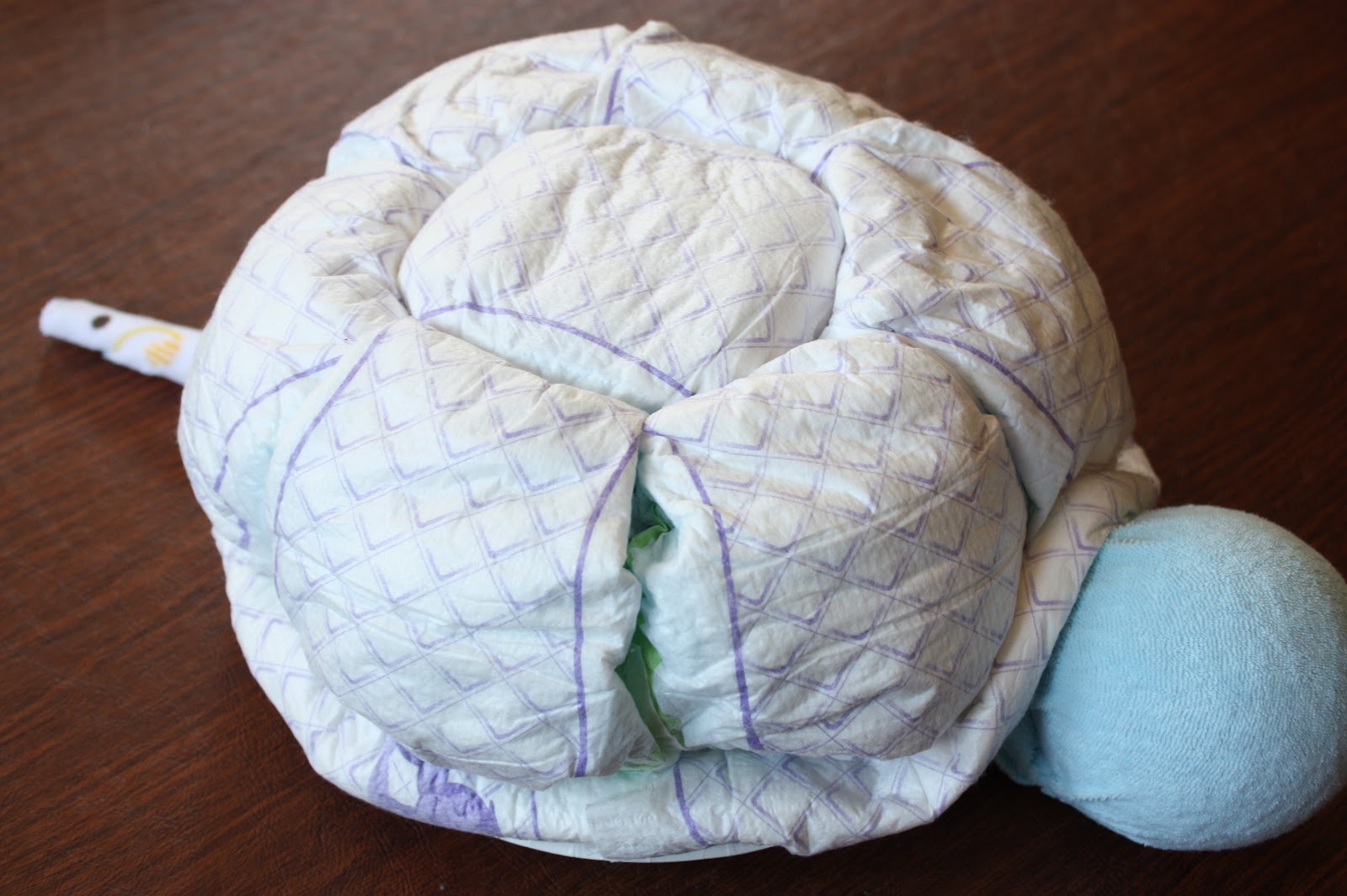 How to Make Turtle Diaper Cake