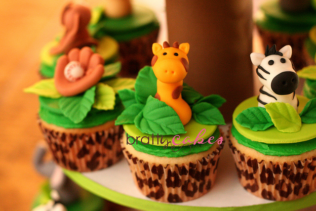 Jungle Safari Baby Shower Cupcakes