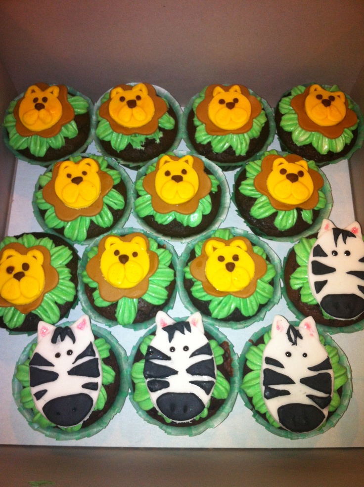 Jungle Theme Baby Shower Cupcakes