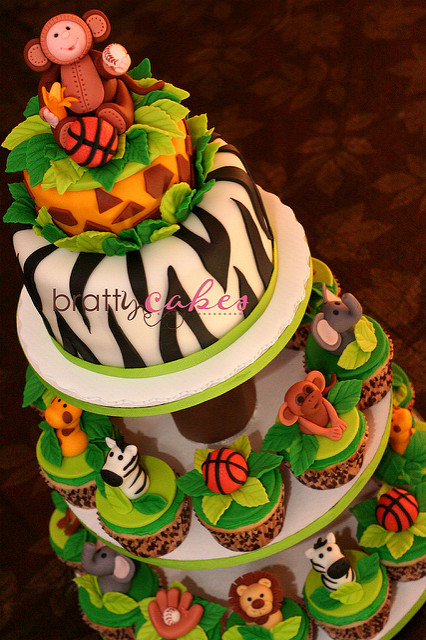 Jungle Theme Baby Shower Cupcakes