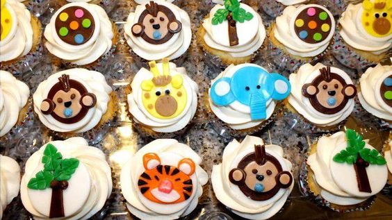 Jungle Themed Baby Shower Cupcakes