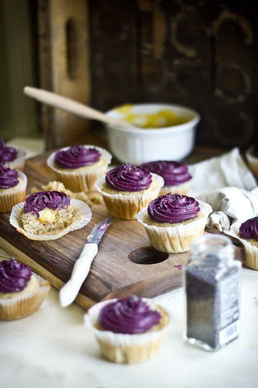 Lemon Blueberry Cupcakes with Filling