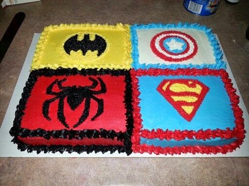 Marvel Super Hero Sheet Cake Ideas