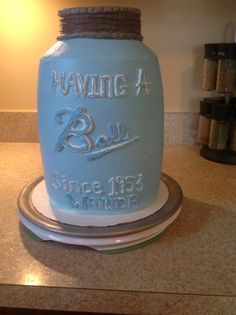 Mason Jar Baby Shower Cake