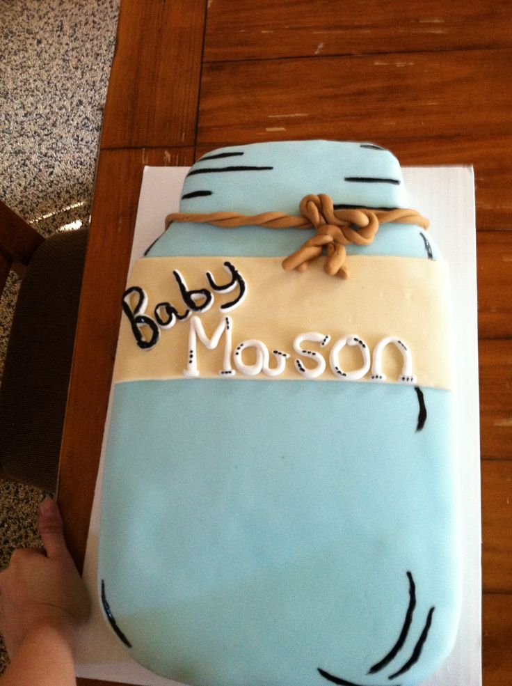 Mason Jar Baby Shower Cake