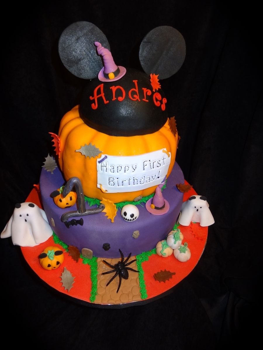 Mickey Mouse Halloween Birthday Cake