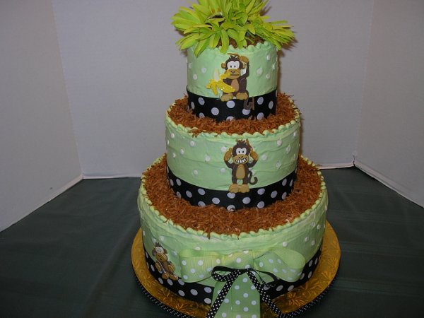 Monkey Baby Shower Cake