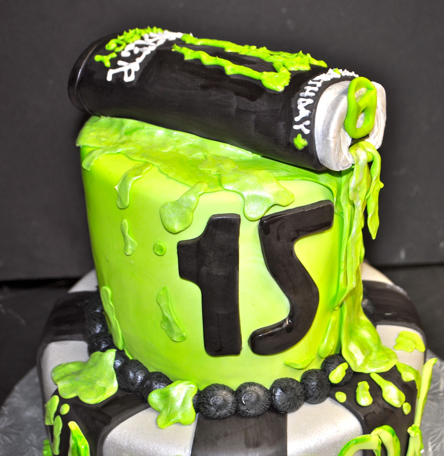 Monster Energy Drink Can Cake