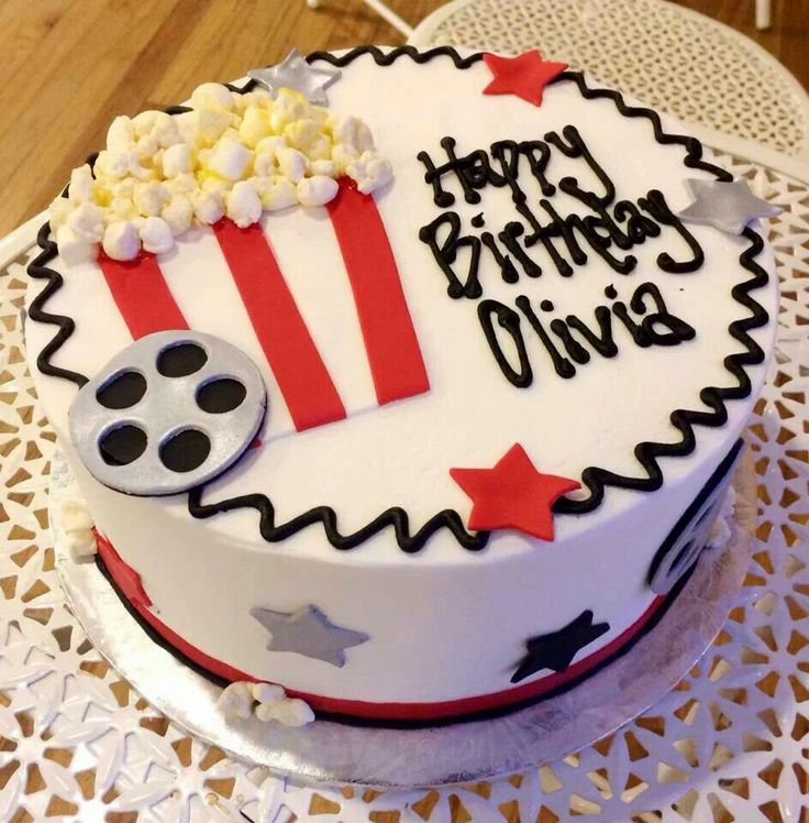 Movie Theater Themed Birthday Cake