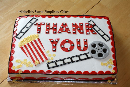 Movie Themed Sheet Cake