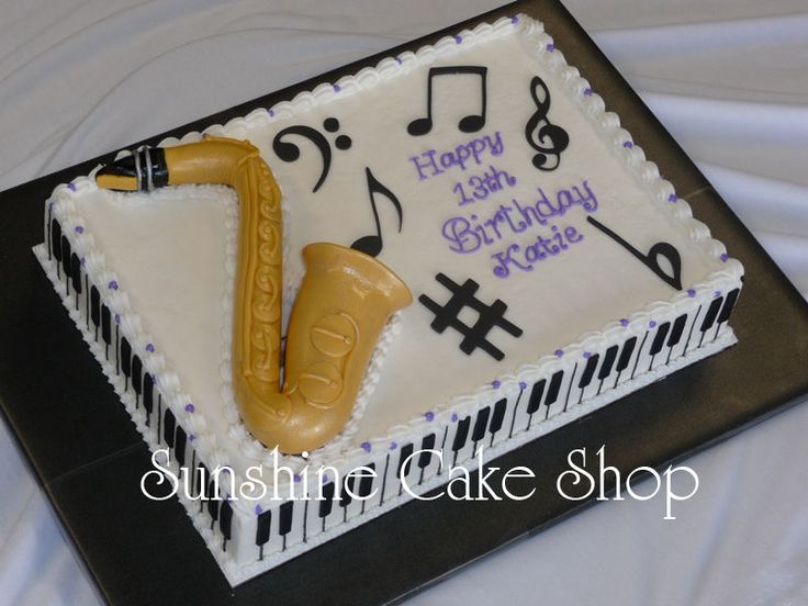 Music Themed Birthday Sheet Cakes