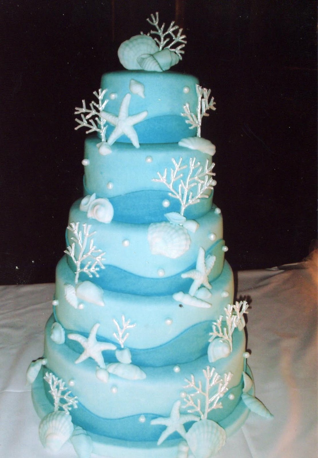 Ocean Themed Wedding Cake