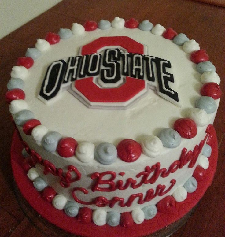Ohio State Birthday Cake