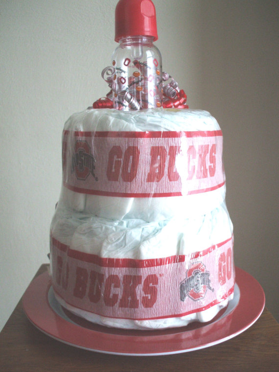 Ohio State Diaper Cake