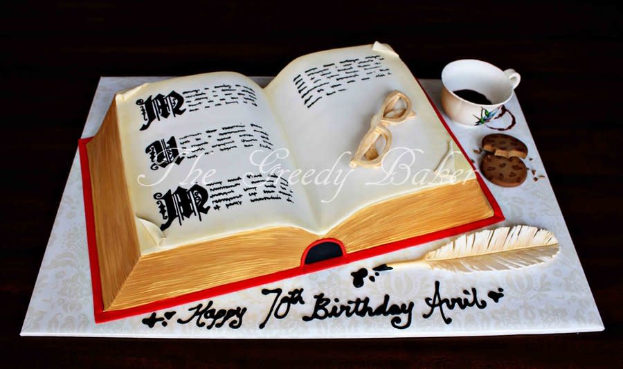 Open Book Cake