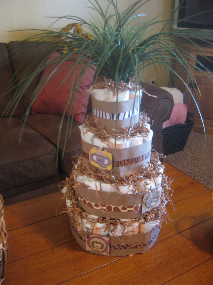 Palm Tree Diaper Cake