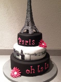 Paris Birthday Cake