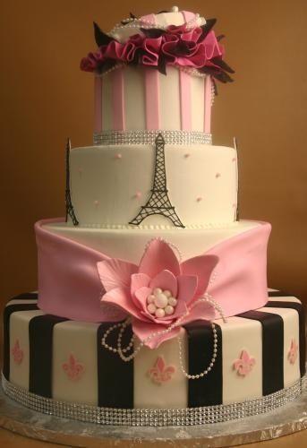 Paris Sweet 16 Birthday Cake Ideas