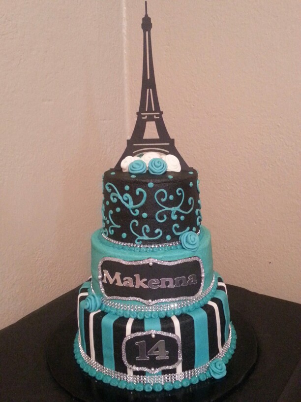 Paris Theme Cake