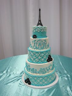 Paris Themed Quinceanera Cake