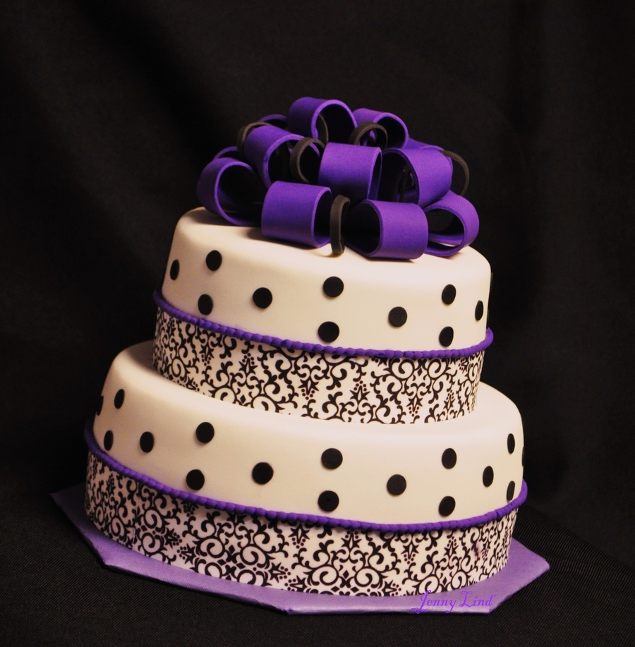 Purple Baby Shower Cake