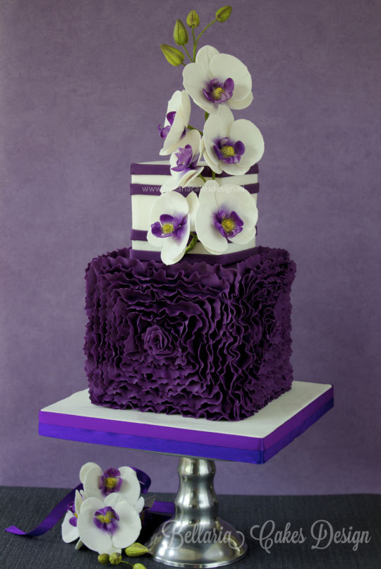 Purple Wedding Cake Design