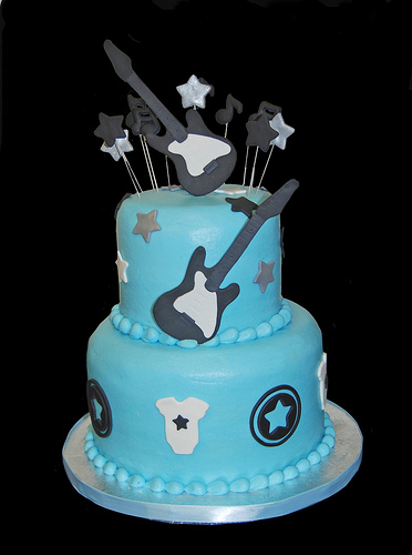 Rock Star Baby Shower Cake