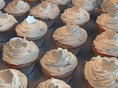 Silver Heart Cupcakes