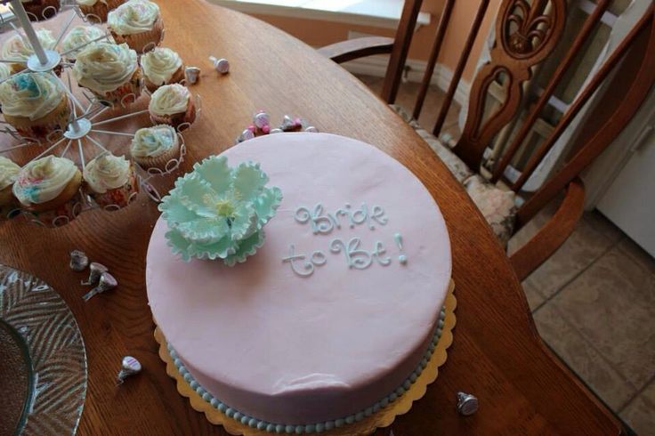 Simple but Elegant Bridal Shower Cake