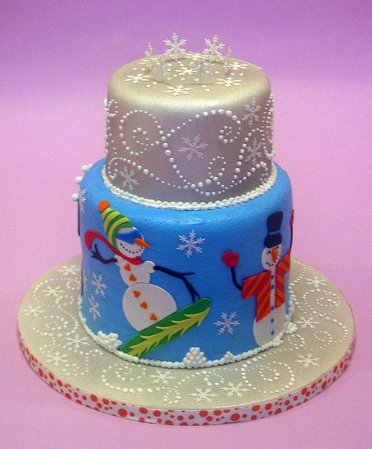 Snowman Cake