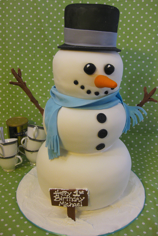 Snowman Cake