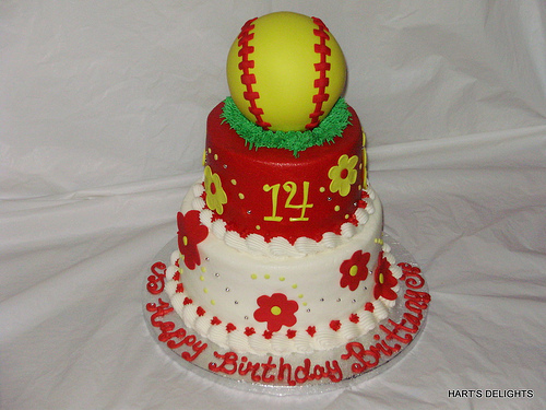 Softball Birthday Cake