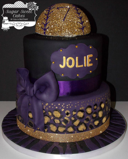 9 Photos of Softball Cakes For Girls With Purple