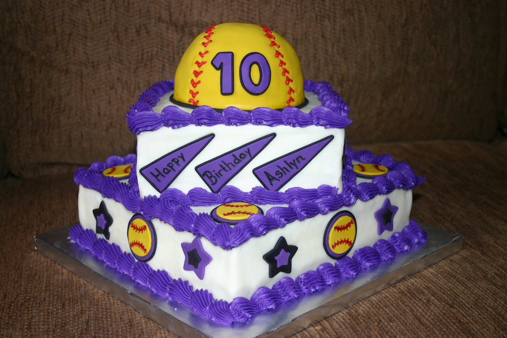 Softball Birthday Cake