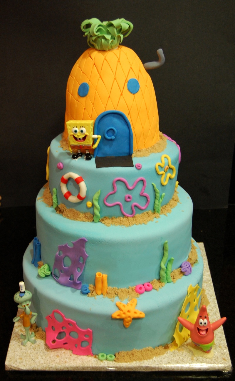 Spongebob Themed Birthday Cake