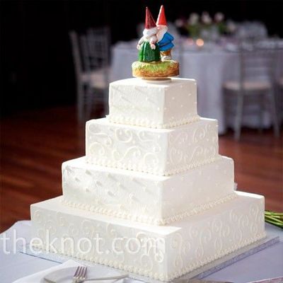 Square Buttercream Wedding Cake Designs