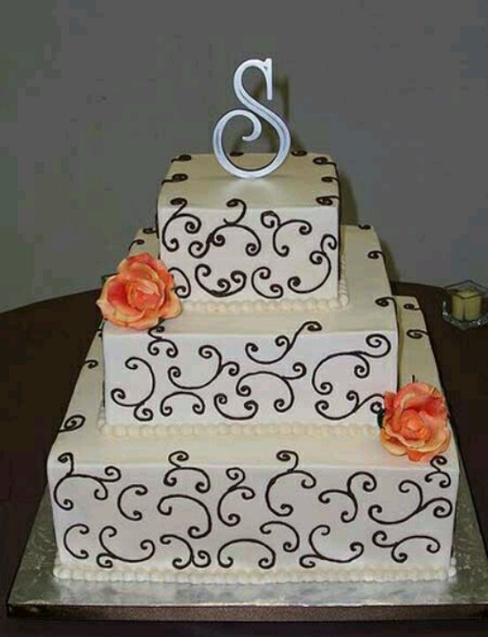 Square Wedding Cake Design