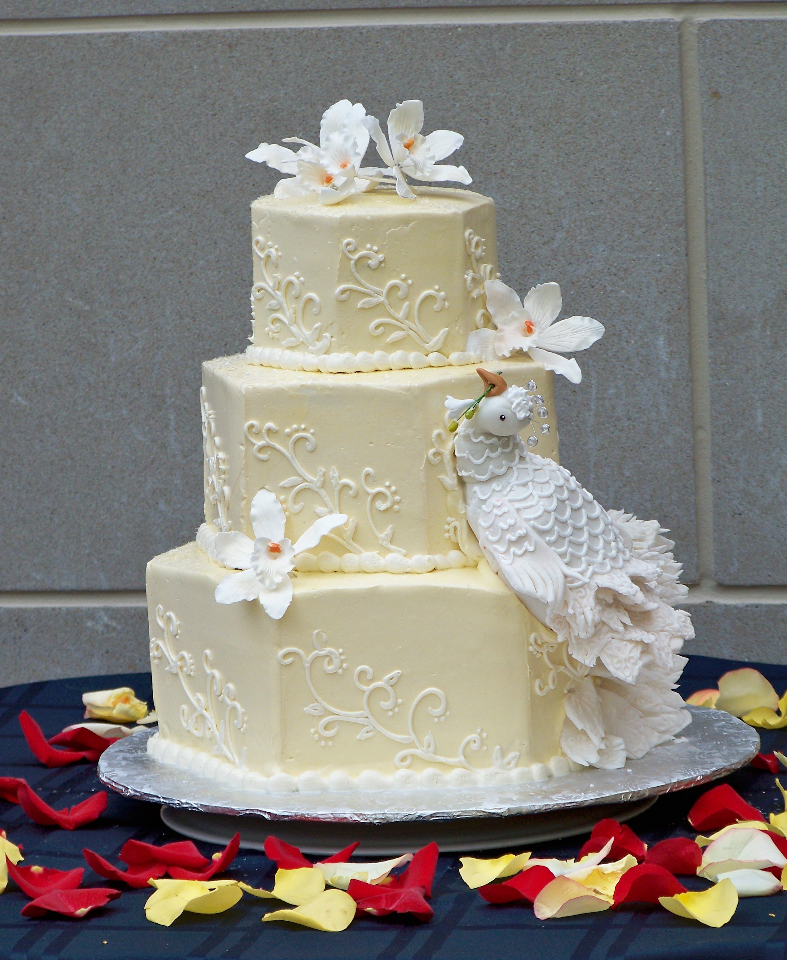 Square Wedding Cakes with Buttercream Icing